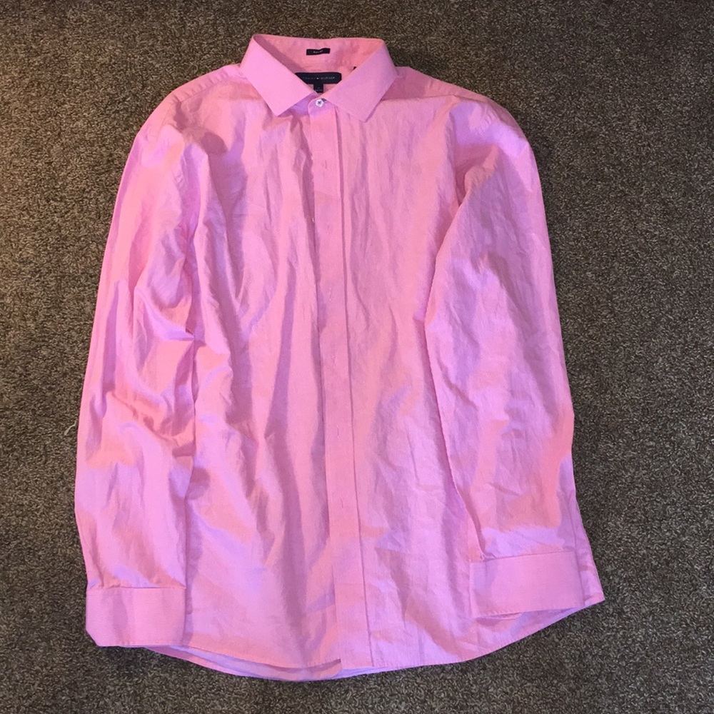 Pink Tommy Hilfiger Long Sleeve Shirt Size M 34-35